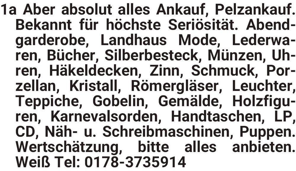 Vorschaubild der Anzeige, (Id: 1972317)