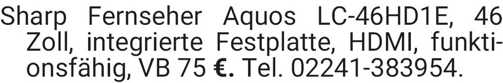 Vorschaubild der Anzeige, (Id: 2012540)