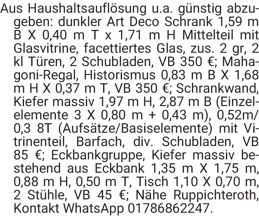 Vorschaubild der Anzeige, (Id: 2054921)