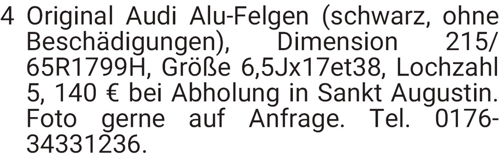 Vorschaubild der Anzeige, (Id: 2054928)