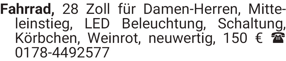 Vorschaubild der Anzeige, (Id: 1981668)