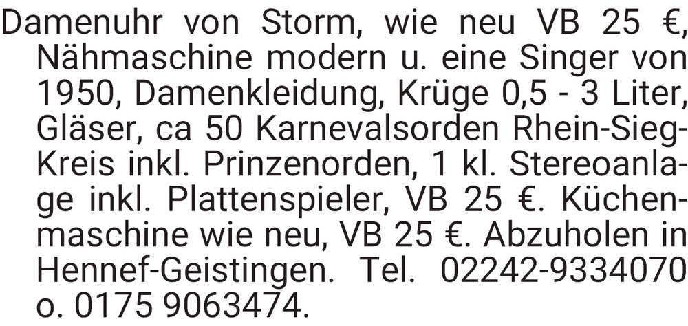 Vorschaubild der Anzeige, (Id: 2001412)