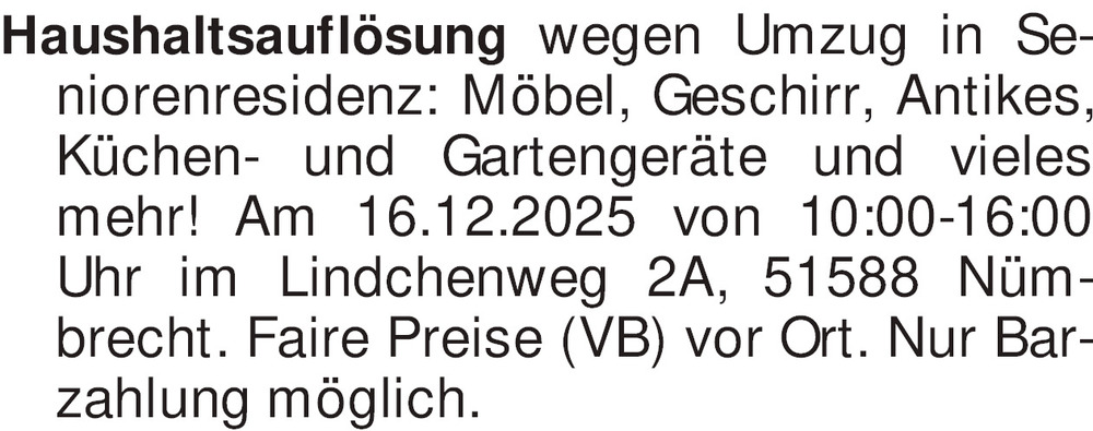 Vorschaubild der Anzeige, (Id: 2001429)