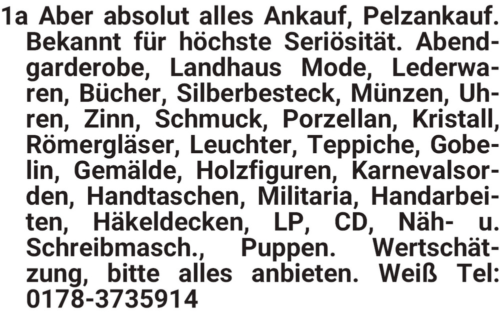 Vorschaubild der Anzeige, (Id: 2005337)