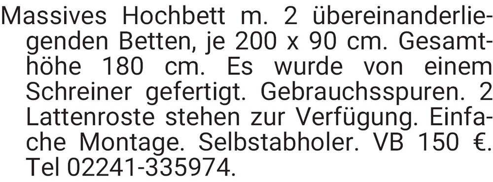 Vorschaubild der Anzeige, (Id: 2034274)