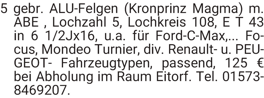 Vorschaubild der Anzeige, (Id: 2043414)
