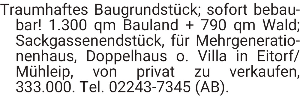 Vorschaubild der Anzeige, (Id: 2043415)