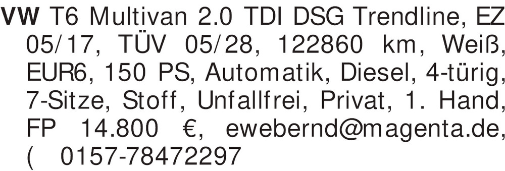 Vorschaubild der Anzeige, (Id: 2060813)