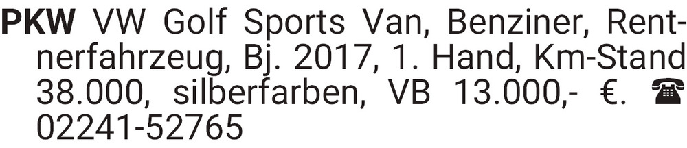 Vorschaubild der Anzeige, (Id: 2066226)