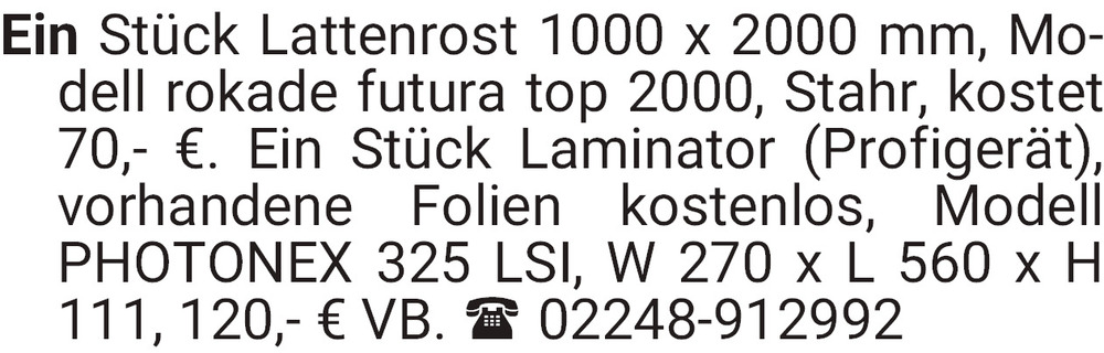 Vorschaubild der Anzeige, (Id: 2072298)