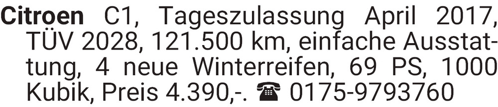 Vorschaubild der Anzeige, (Id: 2069320)